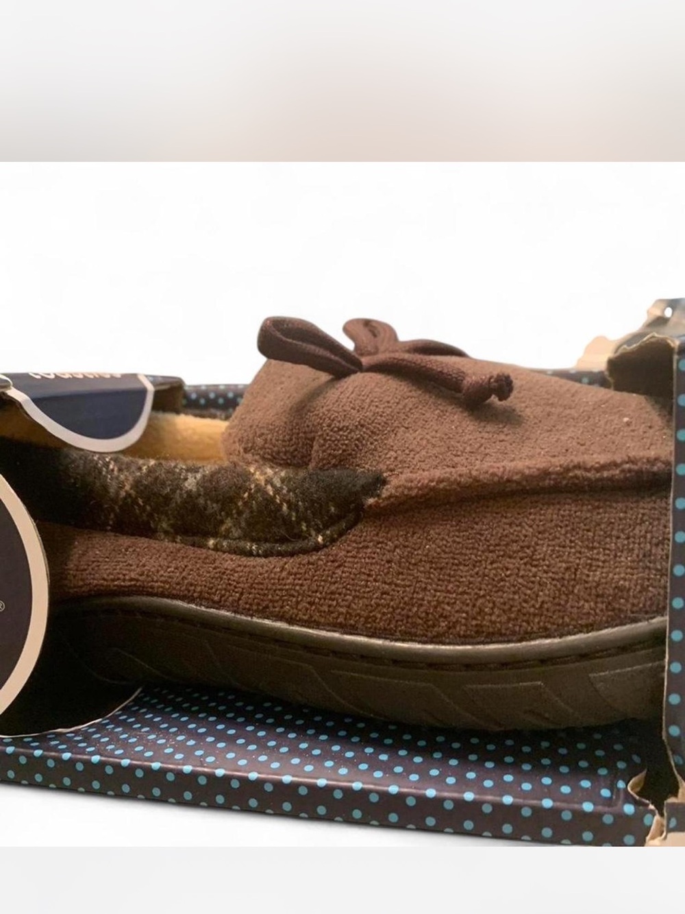 New Men's Brown Cozy Slip-On Indoor/Outdoor Slippers size 11-12 (runs small)
